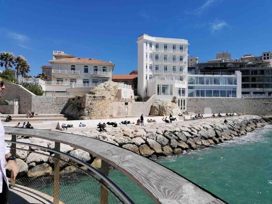 Magnifique Appartement T4, Plage Des Catalans Marseille Bagian luar foto